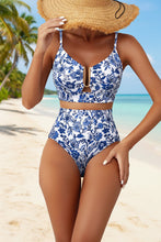 Load image into Gallery viewer, Women's Floral Print High-Waist U-Wire Bikini Set
