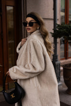 Load image into Gallery viewer, Sylvie Iconic Statement Fiber Coat in Ivory