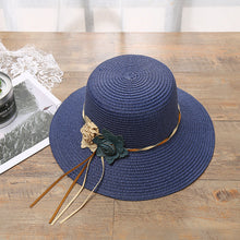 Load image into Gallery viewer, Girls Hats Children Raw Edge Straw Hat For Girls Kids Sun Cap Girls Hat Baby Beach Caps In leegant Modern Design