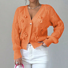 Load image into Gallery viewer, Women's Bow Cropped Cardigan