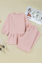 Load image into Gallery viewer, Cable Textured Top and Pants Set