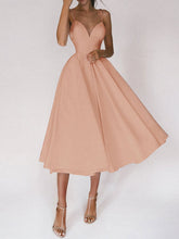 Load image into Gallery viewer, Sexy V-neck Suspender Dress Summer Fashion A-Line Long Dresses For Women