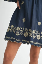 Load image into Gallery viewer, Embroidered Long Sleeve Peasant Mini Dress For Women – Embroidered Mini Dress, Long Sleeve Peasant Dress, Bohemian Dress, Casual Peasant Dress, Timeless Elegance Dress