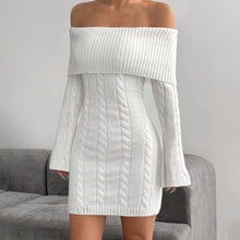 Load image into Gallery viewer, Women’s Off Shoulder Bodycon Dress