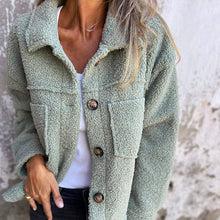 Load image into Gallery viewer, Plus Size Women’s Solid Color Sherpa Jacket