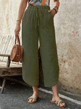 Load image into Gallery viewer, 🌿 Women's Cotton-Linen Cropped Drawstring Pants