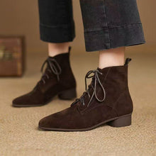 Load image into Gallery viewer, Maillard Matte Pointed Low-Heel Ankle Boots Women