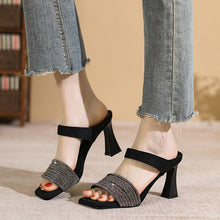 Load image into Gallery viewer, Women's Chunky Heel Slip-On Slippers – Breathable Platform Mules