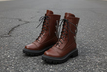 Load image into Gallery viewer, Women’s Chunky Heel Mid-Calf Dr. Style Boots – Large Size Fall & Winter Boot