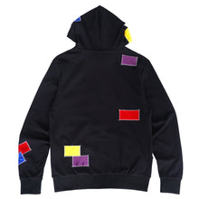 Load image into Gallery viewer, F5715 Frost Patchwork Zip Up Hoodie - Black