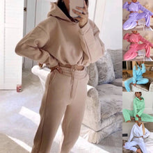 Load image into Gallery viewer, Women's 2-Piece Jogging Suit - Sexy Long Sleeve Hoodie Tracksuit