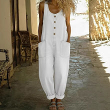 Load image into Gallery viewer, Retro Buckle Multi-Pocket Overalls Jumpsuit | 3/4 Sleeve