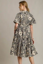 Load image into Gallery viewer, Full Size Mixed Print A-Line Tiered Midi Dress Plus Size, Stylish and Eye-Catching Dress with Unique Mixed Prints, Tiered Design, and Flattering A-Line Silhouette