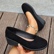 Load image into Gallery viewer, Wedge Heel Slip-On Loafers