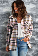 Load image into Gallery viewer, Classic Plaid Button Front Shirt Jacket with Breast Pockets Casual & Minimalist Outerwear