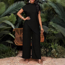 Load image into Gallery viewer, Asymmetrical Sleeveless Top & Pants Set – Women’s Two-Piece
