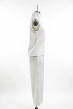 Load image into Gallery viewer, Women's Linen-Style Two-Piece Set – V-Neck Top & Wide-Leg Pants