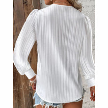 Load image into Gallery viewer, Women’s Lace-Trim V-Neck Blouse