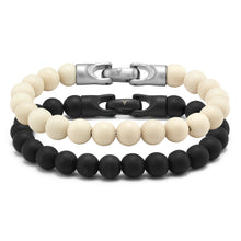 Load image into Gallery viewer, Spiritual Bead Set 8mm - Black Onyx & Riverstone