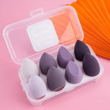 Load image into Gallery viewer, 8pcs Makeup Beauty Egg Set Makeup Puff Set Colorful Cushion Cosmestic Sponge Tool Wet and Dry Use Colorful Makeup Sponges Set For Womens