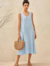 Load image into Gallery viewer, 100% Linen Swing Beach Tank Dress GIANA