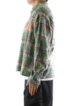Load image into Gallery viewer, WELD Long Sleeve Washed Flannel Crop Top Button Down Shirt