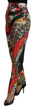 Load image into Gallery viewer, Dolce & Gabbana Multicolor Patchwork Jacquard High Waist Pants