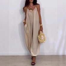 Load image into Gallery viewer, Loose Casual Solid Color Hollow-out Camisole Women's Jumpsuit