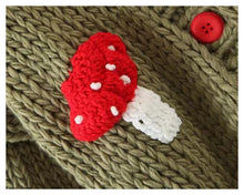 Load image into Gallery viewer, Women’s Mushroom Crochet Short Cardigan