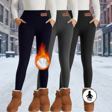 Load image into Gallery viewer, Women’s High-Waist Fleece-Lined Warm Leggings
