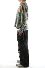 Load image into Gallery viewer, WELD Long Sleeve Washed Flannel Crop Top Button Down Shirt