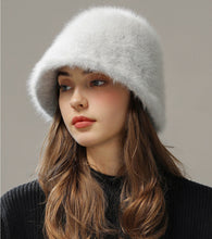 Load image into Gallery viewer, Women’s Real Rabbit Plush Hat – Big Head Circumference Warm Winter Hat