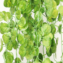 Load image into Gallery viewer, 90cm Artificial Green Hanging Ivy Leaves Radish Seaweed Grape Fake Flowers Vine Home Garden Wall Party Decoration Fake Hanging Fake Ivy Vine for Wall House Room Indoor Outdoor Decoration