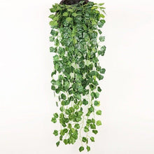 Load image into Gallery viewer, 90cm Artificial Green Hanging Ivy Leaves Radish Seaweed Grape Fake Flowers Vine Home Garden Wall Party Decoration Fake Hanging Fake Ivy Vine for Wall House Room Indoor Outdoor Decoration