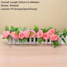 Load image into Gallery viewer, 90cm Artificial Green Hanging Ivy Leaves Radish Seaweed Grape Fake Flowers Vine Home Garden Wall Party Decoration Fake Hanging Fake Ivy Vine for Wall House Room Indoor Outdoor Decoration