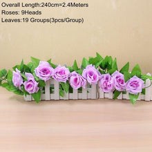Load image into Gallery viewer, 90cm Artificial Green Hanging Ivy Leaves Radish Seaweed Grape Fake Flowers Vine Home Garden Wall Party Decoration Fake Hanging Fake Ivy Vine for Wall House Room Indoor Outdoor Decoration