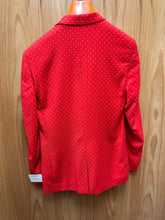 Load image into Gallery viewer, Lorenzo Bruno SZ62PD Red Slim Fit Diamond Print Tuxedo Jacket