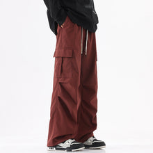 Load image into Gallery viewer, Couple American Retro High Street Fashionable Pleated Straight Cargo Pants