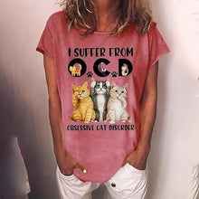 Load image into Gallery viewer, Cute Cat Graphic T-Shirt