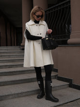 Load image into Gallery viewer, Paris Cashmere Bland Cape in Ivory