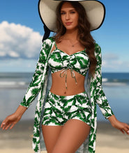 Load image into Gallery viewer, Women's 3-Piece Long Sleeve Swimsuit Set