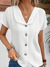 Load image into Gallery viewer, 🌞 Women's Summer Solid Color Short-Sleeved Button Cardigan Top