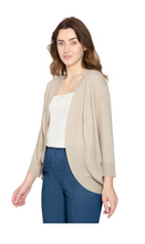 Load image into Gallery viewer, Women's Curved Hem Cardigan - Open Front in Soft Cashmere like Fabric