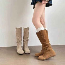 Load image into Gallery viewer, 🖤 Creeper Knight Flat Heel Cowboy Boots for Women