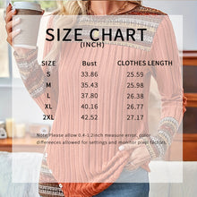 Load image into Gallery viewer, Women's Elegant Geometric Pattern Pullover - Lightweight Long Sleeve Button Blouse
