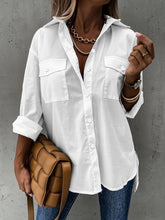 Load image into Gallery viewer, Women’s Casual Long Sleeve Shirt with Pocket