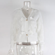 Load image into Gallery viewer, Women's Bow Cropped Cardigan
