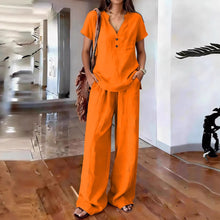 Load image into Gallery viewer, Women’s Casual Solid Color Two Piece Set
