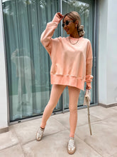 Load image into Gallery viewer, Women’s Casual Sweater Suit – Loose Split Top & Fitted Trousers Set