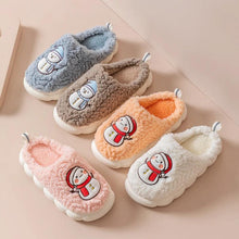Load image into Gallery viewer, Snowman Slippers - Winter Plush Anti-Slip Couple Home Shoes